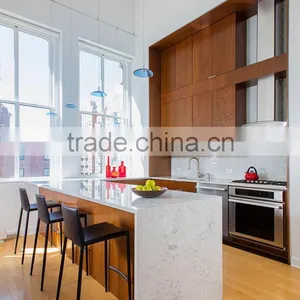 Quartz Stone Carrara White Kitchen Countertops thumbnail-1