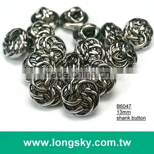 (#B6047/13mm) 20L Curve Stripes Small Shank Buttons for Stylish Bag Decoration thumbnail-1