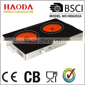 Ceramic and Glass Surface and Two Zone Burners in Mechanical Model thumbnail-1