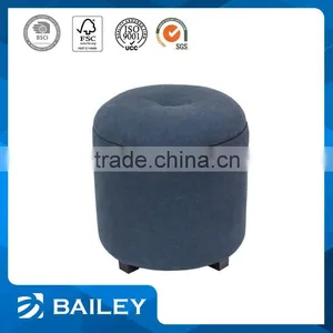 New Design Wholesale Fabric Round Ottoman Knited Pouf thumbnail-1