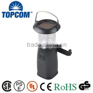 Rechargeable Plastic LED Solar Hand Cranking Dynamo Lantern thumbnail-1