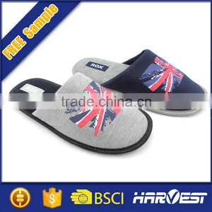 Embroidered Cotton Fabric Luxury Indoor Winter Slippers, Emboss Cotton Hotel Slipper thumbnail-2