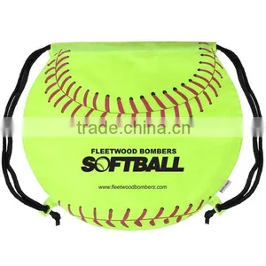 Softball Drawstring Backpack thumbnail-1