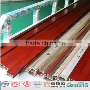 High Quality Pvc Veneer Coating Aluminum Window & Door Profiles/ Fireproof Wooden Coated Aluminium Windowdoor and Sections thumbnail-2