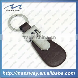 Novelty Blank Custom Made Metal Leather Keychain thumbnail-2