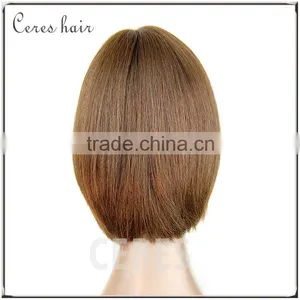 Kosher Wig Light Brown Bob Style 100% Human Hair Straight Bob Haircut thumbnail-2