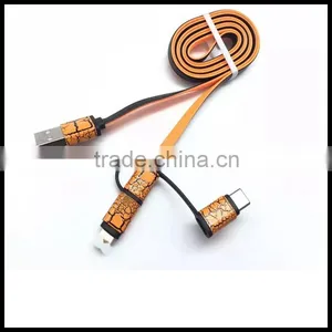 2016 Fashion Multi-function 3in1 Micro 5 IOS 8 Type-C Data Usb Cable thumbnail-4