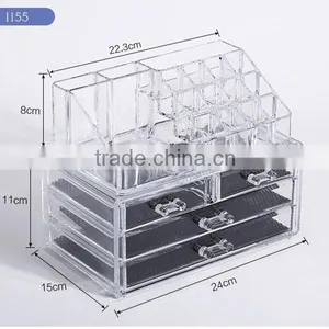 Acrylic Jewelry & Cosmetic Storage Display Organizer Crystal Makeup Cabinet thumbnail-5