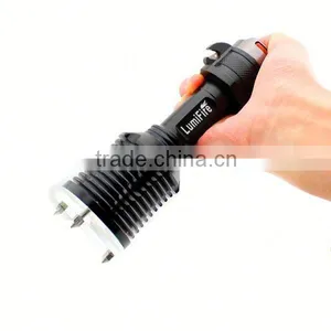 1158 New Design!! XM-L T6 LED Ultra Power Aluminum Torch Light Flashlight With Hammer/ Belt Cutter and Crank Quality Choice thumbnail-2