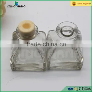 Square Fragrance Aroma Diffuser Glass Bottle 60ml With Cork thumbnail-3