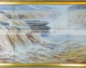 Beautiful Scenery Hanging Glass Wall Krishna Glass Painting thumbnail-2