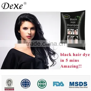 DEXE Sachet Shape Black Hair Dye Shampoo Type OEM/ODM Available thumbnail-4