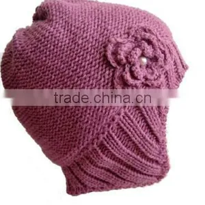 Winter Hat for Women Aviator Knitted Beanie Hat for Girls and Women thumbnail-1