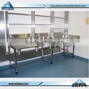 Equipment Used For Dental Floor Mounted Full 304 Stainless Steel Bench Lab Furniture Bench thumbnail-1