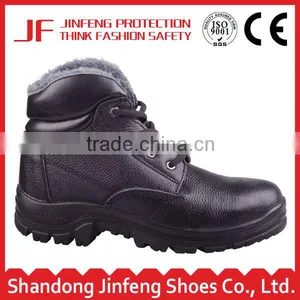 Black Thermal Safety Shoes Steel Toe Cap Protective Footwear Industrial Safety Work Shoes Artificial Wool Warm Safety Shoes thumbnail-1