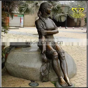 Cast Copper Handicrafts Modern Sculpture City Characters, the Landscape of the Garden Decoration Statue thumbnail-1