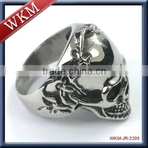 Year 2016 New Design Cheap Stainless Steel Skull Ring thumbnail-5