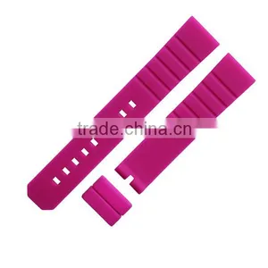 Soft 2 Pieces Custom Logo Rubber 20mm Watch Strap thumbnail-3