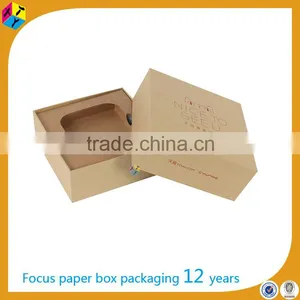 Recycled Paper Small Brown Box With Lid thumbnail-3