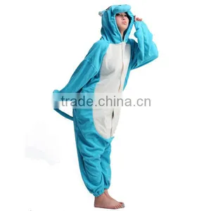 New Cool Hippo Adult Animal Full Body Pajamas Party Costume thumbnail-1
