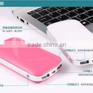 Shenzhen Factory Private Power Banks, 4400MAH-5200MAh Customize Capacity Mobile Charger Pink Color Portable Power Bank for Lady thumbnail-4