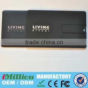 8gb Usb Credit Card Black One With Matt Finish and Gloss Logo thumbnail-1