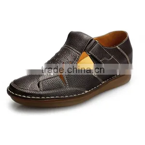 Italian Brand Mens Leather Sandals With Cheap Price thumbnail-5