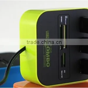 USB Combo With 3 Ports High Speed USB HUB 2.0 and TF/SD/M2/MS Card Reader thumbnail-4