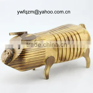 Wedding Decor Wood Pig thumbnail-1