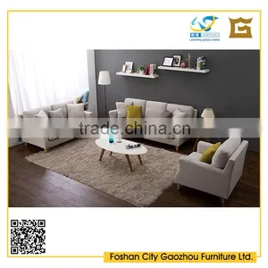 Modern Wooden Fabric Modular Sofa Living Room Furniture 1+2+3 in Nordic Style With Removable Cover thumbnail-1