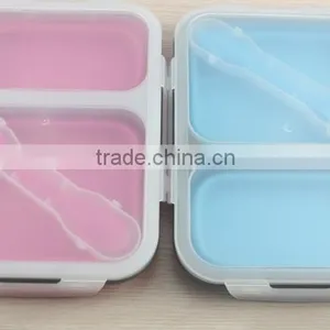 3 Compartments Microwave Bento Lunch Box Set For Kids Multifunctional Lunchbox thumbnail-5