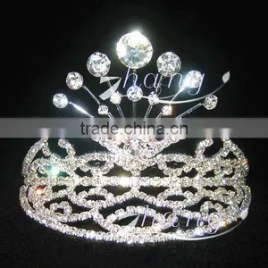 Fashion New Design Rhinestone Pageant and Wedding Tiara thumbnail-1