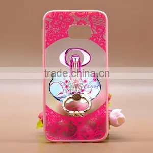 Newest Fashion Perfume TPU+PC 2-in-1 Hybrid Pattern Painting Phone Case With Ring Bracket For Samsung 7s Edge thumbnail-1