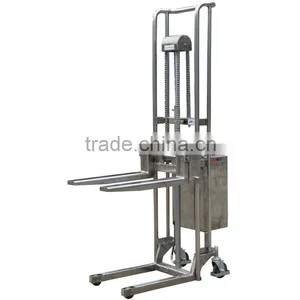 Hydraulic Electric Stainless Steel Forklift Stacker thumbnail-1