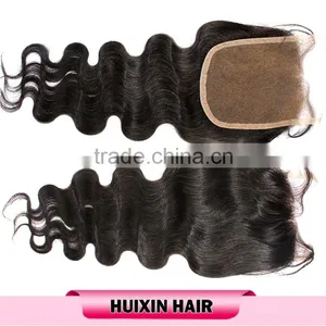 2016 Hot Selling Three Part Cheap Lace Closure Virgin Malaysian Silk Base Closure 4x4 Lace Closure thumbnail-3