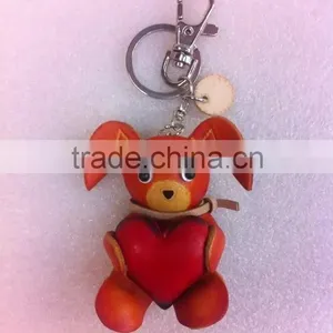 High Quality Custom Leather Animal Keychain Live Animal Keychain thumbnail-2