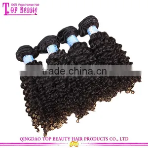 Unprocessed Soft Touch 12 Inches Virgin Chinese Human Hair Weave 6a Natural Color Chinese Kinky Curly Hair thumbnail-4