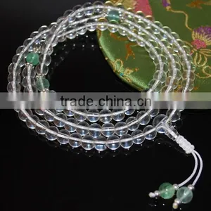 Himalayan Natural Crystal Buddha Beads thumbnail-2