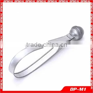 Round Head Tinplate Steel Metal Strap Seal, Metal Strip Seals, Metal Seal DP-M1 thumbnail-1
