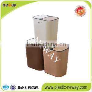 Professional Manufacturer for Plastic Double Lids Trash Can thumbnail-1