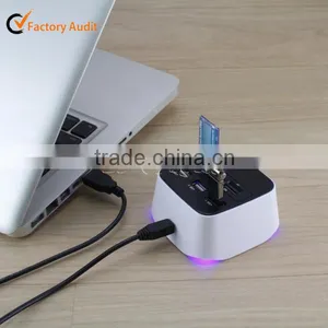 2016 US Best Selling 3 Port HUB Combo USB 2.0 Card Reader USB 2.0 thumbnail-6