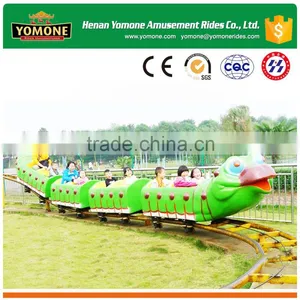 2016 Popular Amusement Park Outdoor Games Rides Caterpillar Roller Coaster With Track Train for Sale thumbnail-2
