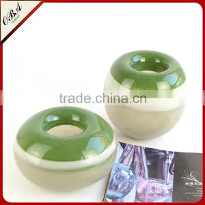 Wholesale Imitation Natural Jade Mouth Blown Art Egg Shaped Glass Vase thumbnail-1