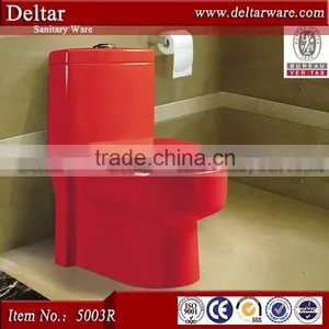 New! Made in China Bathroom Set Colored Toilet, Romantic Red Colour Toilet, Color Sanitary Ware Toilet thumbnail-1