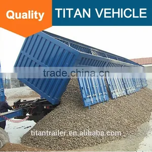 Titan Tri Axle Hydraulic Cylinder Side Dump Trucks / Tipper Dumper Truck Trailer For Sale thumbnail-1