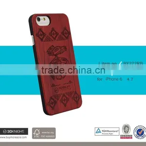 2016 Stylish Christmas Gift Genuine Rosewood Natural Carved Real Bamboo Wooden Hard Back Cover Protector for IPhone 6 6s Plus thumbnail-2