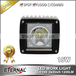 3x3in Sigle LED 15W Cube Pod Pillar 4x4 Jeep Off-road Powersports Motorsports ATV UTV SUV High Power LED Work Light Fog Lamp thumbnail-1