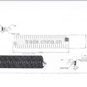 7/16" Black Coil Water Tube With 3/4'' N.H.75 Fitting Ends,Pneumatic Fitting thumbnail-3