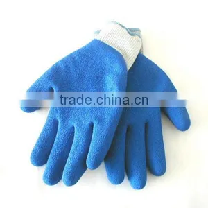 Blue Latex Wrinkle Palm Gloves thumbnail-2