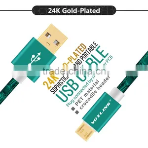 VOXLINK Crocodile Gold-Plated USB Sync Data Charger Cable Micro USB Cable thumbnail-5